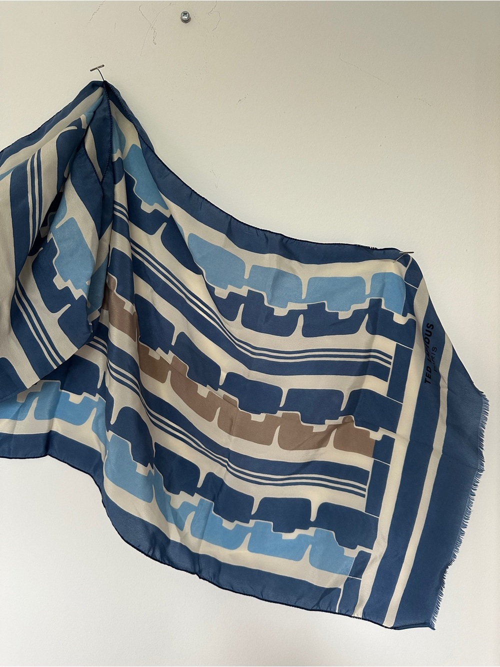 Vintage mid century Ted Lapidus Paris silk scarf